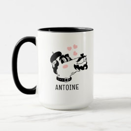 Französischer Poodle Hund tragen Beret Personalisi Tasse