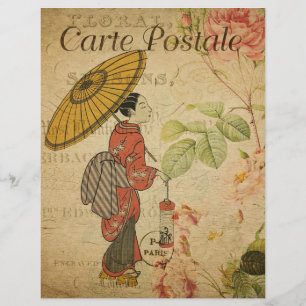 Französischer Postkarten-Flyer