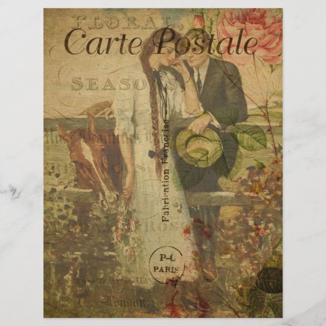 Französischer Postkarten-Flyer (Vorderseite)