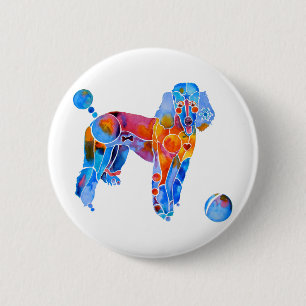 Französischer Pudel Button