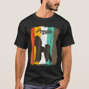 Französischer Pudel Hund Retro Vintage Design T-Shirt