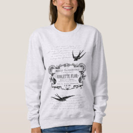 Französischer Retro violetter Sweatshirt