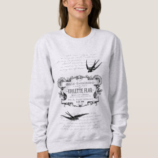 Französischer Retro violetter Sweatshirt