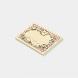 Französischer Rokoko Eleganter Rahmen Antique Gol Post-it Klebezettel
