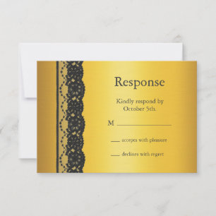 Französischer Spitzenreiter-UAWG in Gold RSVP Karte