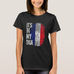 Französischer Stolz Fingerabdruck Es Ist In Meine T-Shirt