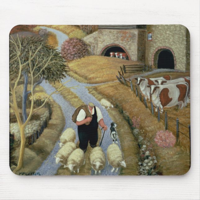 Französischer Straßen-Bauernhof Mousepad (Vorne)