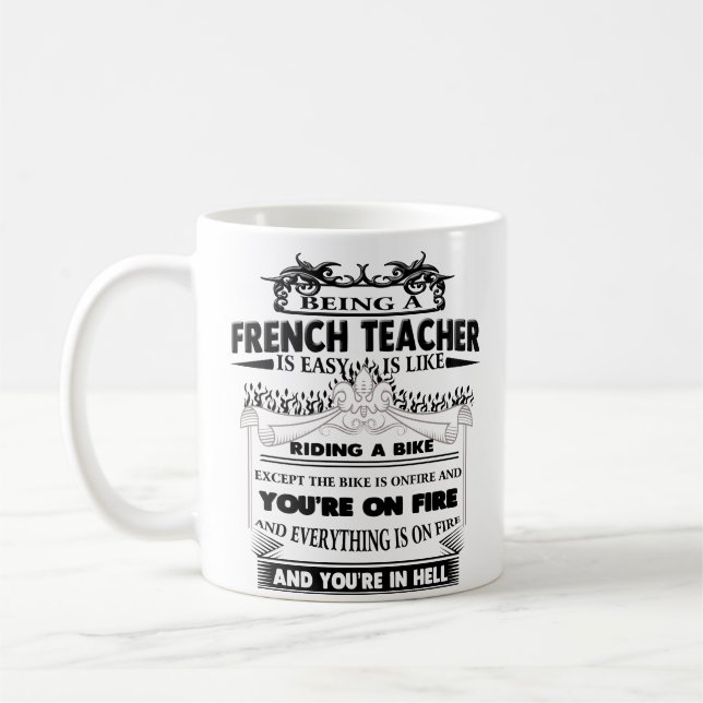 Französischer Teacher Cup Funny Gutes Kaffeetasse (Links)