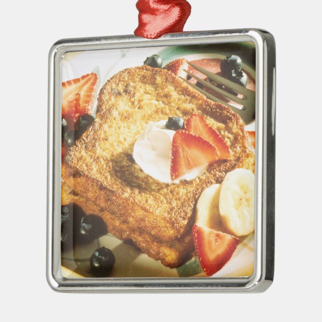 Französischer Toast Silbernes Ornament (Links)