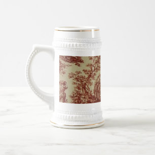 Französischer Toile-Stoff in Rosa Bierglas