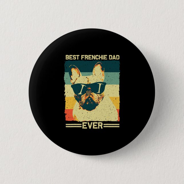 Französischer Vater Design Männer Vater Französisc Button (Vorderseite)