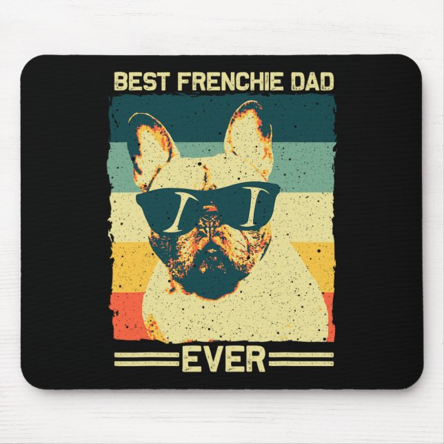 Französischer Vater Design Männer Vater Französisc Mousepad (Vorne)
