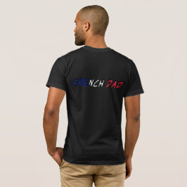 Französischer Vater Frankreich Flaggentypografie T-Shirt