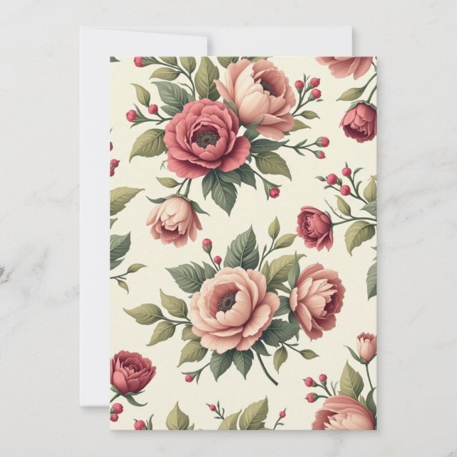 Französischer Vintag Chic Einladung (Vorderseite)