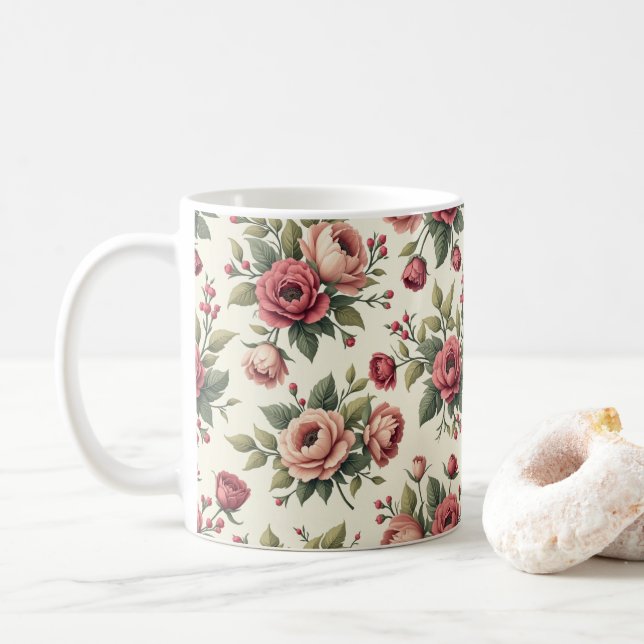 Französischer Vintag Chic Kaffeetasse (Mit Donut)