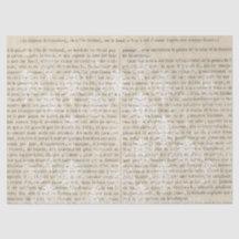Französischer Vintage Weiße Damast Zeitungspapier