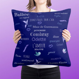 Französischer Vokabular von Proust Kissen