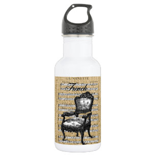 Französischer Vorsitz in Burlap Trinkflasche