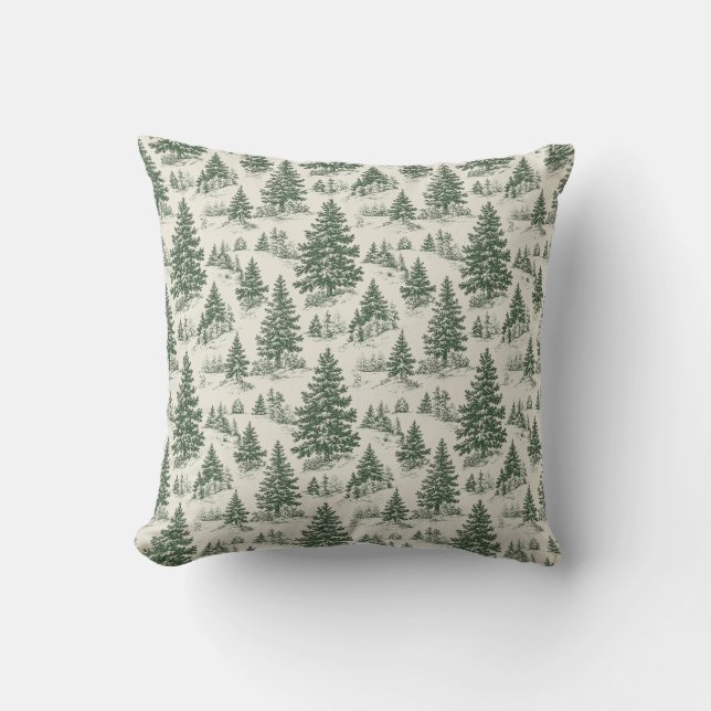 Französischer Weihnachtsbaum Grüne Kissen (Vorderseite)