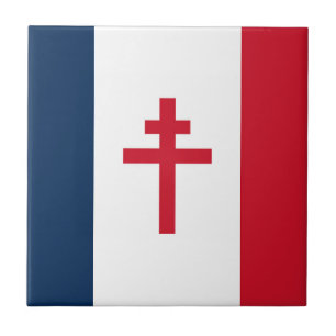 Französischer Widerstand Flagge Frankreich Symbol  Fliese