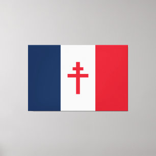 Französischer Widerstand Flagge Frankreich Symbol Leinwanddruck