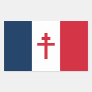 Französischer Widerstand Flagge Frankreich Symbol Rechteckiger Aufkleber