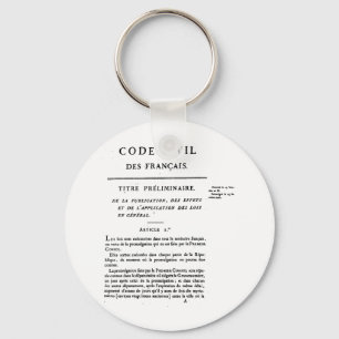 Französischer ziviler Code Keychain. Schlüsselanhänger