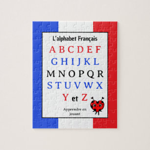 Französisches Alphabet Kinderpuzzle