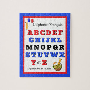 Französisches Alphabet Kinderpuzzle