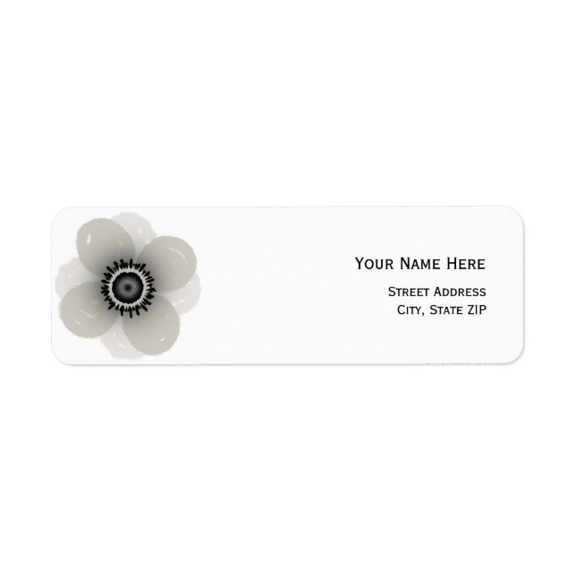 Französisches Anemone-Adressetikett (Vorne)