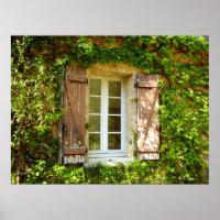 Französisches Bauernhaus Fenster & Shutters Poster
