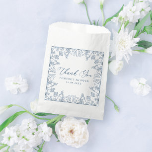 Französisches Blaues Chinoiserie Brautparty Geschenktütchen