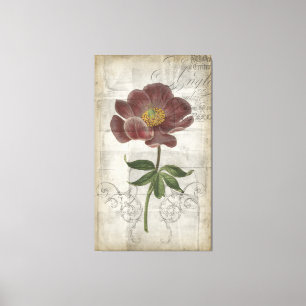 Französisches Blumeni Leinwanddruck