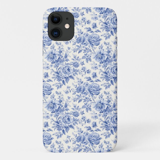 französisches Blumenmuster Case-Mate iPhone Hülle (Rückseite)