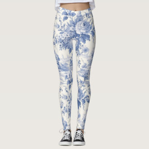 französisches Blumenmuster Leggings