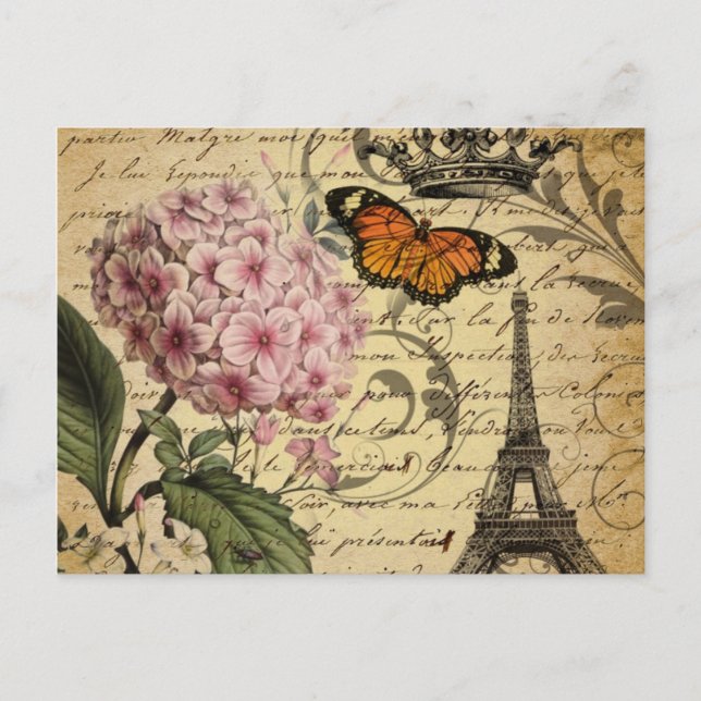 französisches botanisches des Kronenskript Postkarte (Vorderseite)