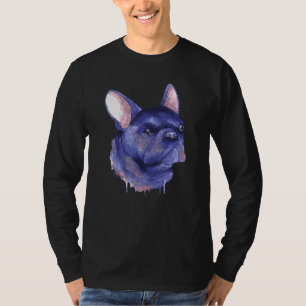 Französisches Bulldog-Aquarellbild T-Shirt