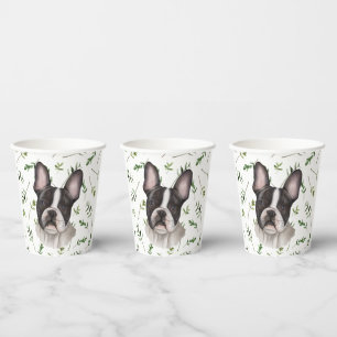 Französisches Bulldog Baby Dusche Wasserfarbe Them Pappbecher