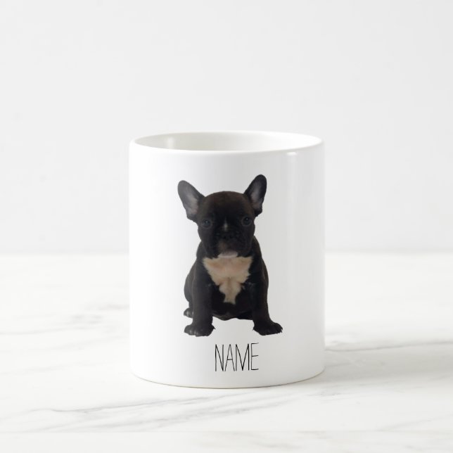 Französisches Bulldog Foto Kaffeezubereitung Tasse (Mittel)