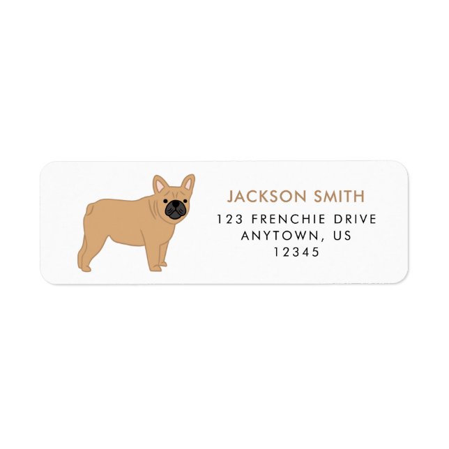 Französisches Bulldog-FRENCHIE-Adressenlabel (Vorne)