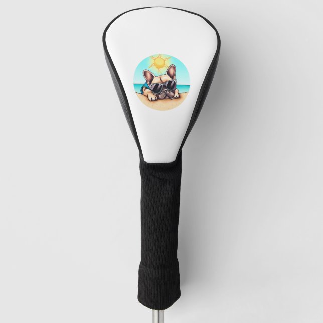 Französisches Bulldog-Geschenk Golf Headcover (Vorderseite)