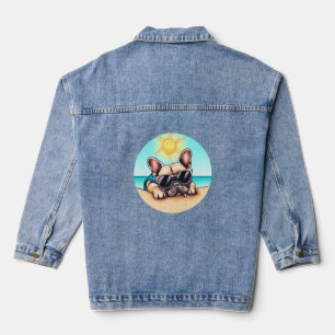 Französisches Bulldog-Geschenk Jeansjacke