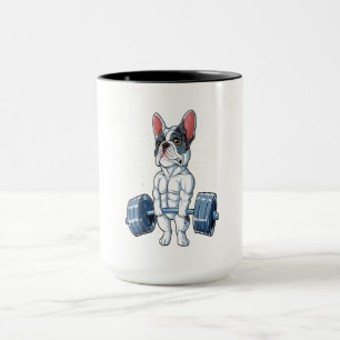 Französisches Bulldog Gewicht Lifting Funny Gift Tasse