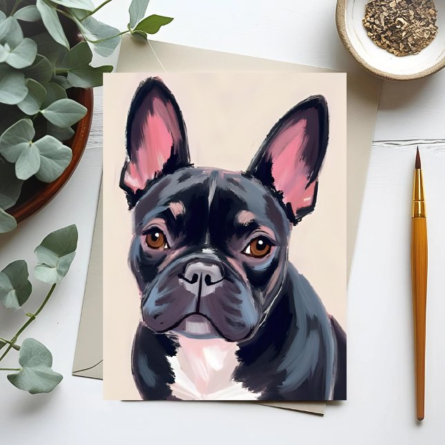 Französisches Bulldog-Hundbild Postkarte (Von Creator hochgeladen)
