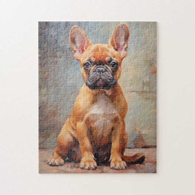 Französisches Bulldog-Welpenportrait (Vertikal)