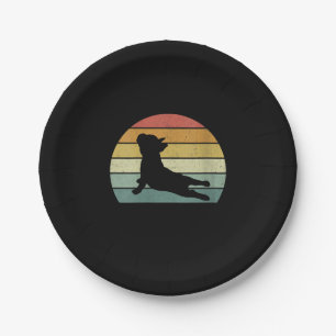 Französisches Bulldog-Yoga-Funny-Geschenk für Hund Pappteller