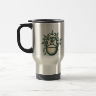 Französisches Bulldogge-Pflanzenliebhaber-Geschenk Reisebecher