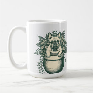 Französisches Bulldoggen-Pflanzenliebhaber-Geschen Kaffeetasse