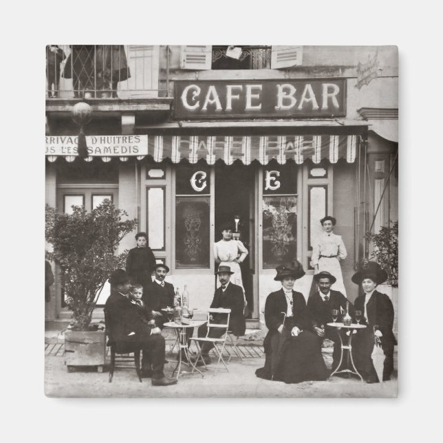Französisches Café Bar Street Szene Magnet (Vorne)