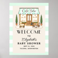 Französisches Café Bébé Baby Shower Willkommenssch